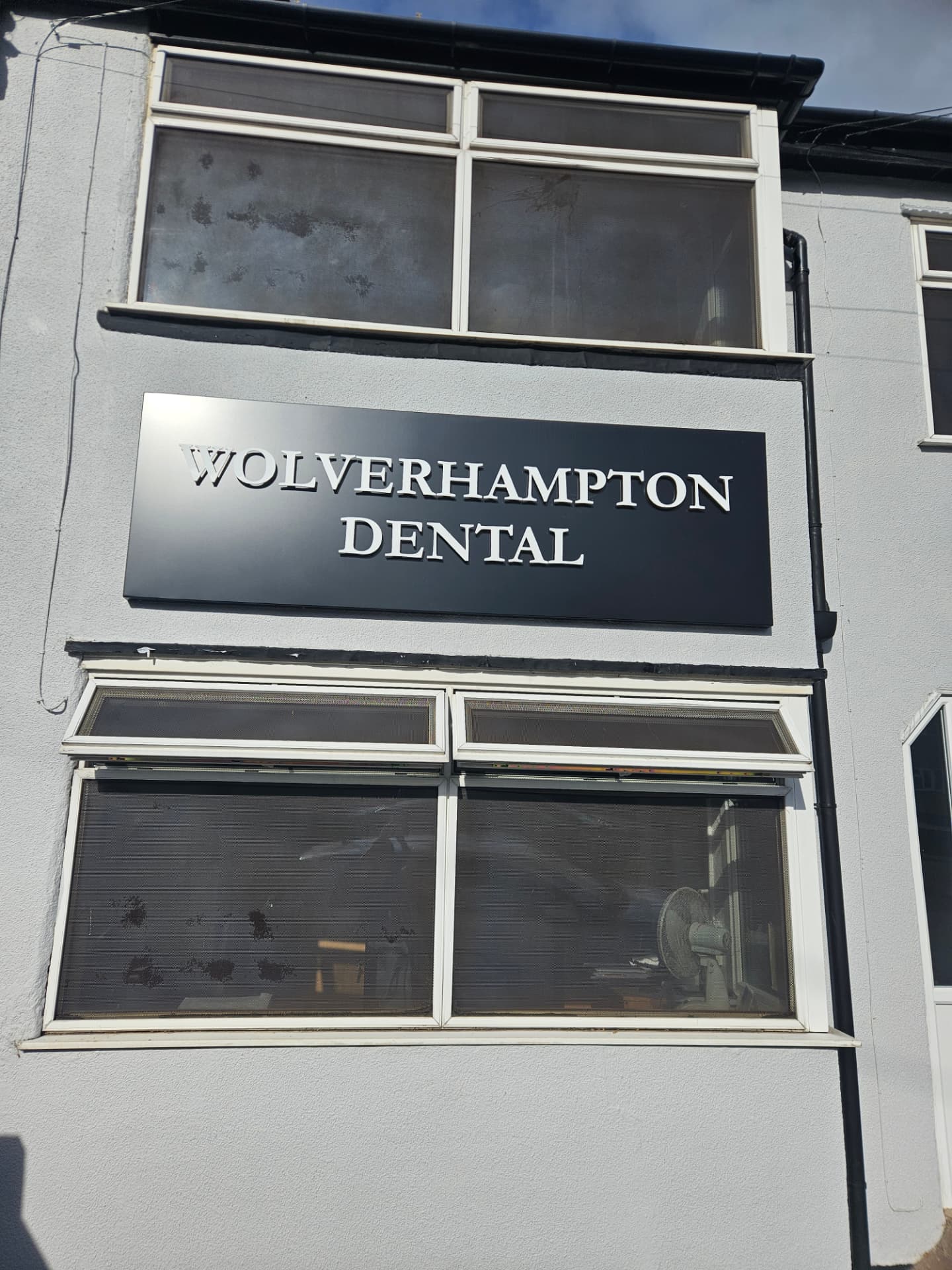 Wolverhampton Dental signage on the practice frontage